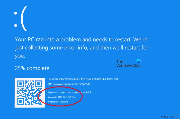 แก้ไข RDR FILE SYSTEM Blue Screen บน Windows 10 