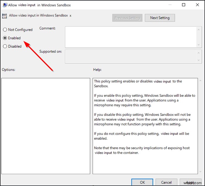 วิธีเปิดหรือปิดใช้งานอินพุตวิดีโอใน Windows Sandbox 
