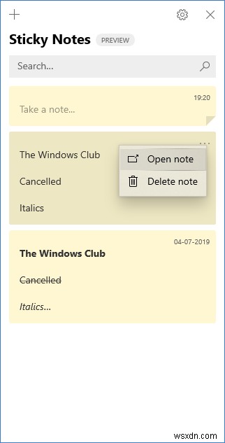 Sticky Notes ไม่สามารถเปิดใหม่ได้ เมื่อปิดโดยไม่ได้ตั้งใจ 