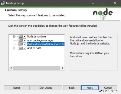 วิธีตั้งค่าสภาพแวดล้อมการพัฒนา Node.js บนคอมพิวเตอร์ Windows 