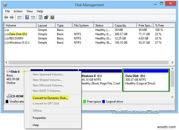 วิธีแปลง Basic Disk เป็น Dynamic Disk ใน Windows 11/10 