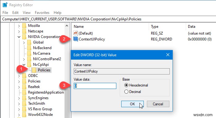 วิธีลบ NVIDIA Control Panel จาก Context Menu และ System Tray 