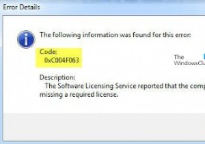 วิธีแก้ไขข้อผิดพลาดการเปิดใช้งาน Windows 0xc004f063 ใน Windows 10 