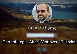 ไม่สามารถเข้าสู่ระบบ Windows 11/10 หลังจากอัปเดต 