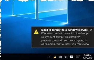 ไม่สามารถเชื่อมต่อกับข้อความแสดงข้อผิดพลาดของบริการ Windows ใน Windows 11/10 