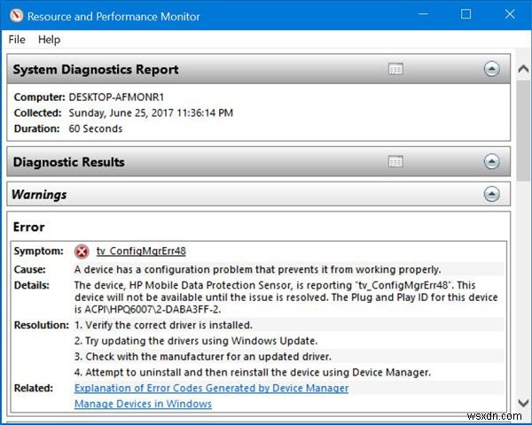 รายงานสุขภาพไม่พร้อมใช้งานใน Windows 10/11 