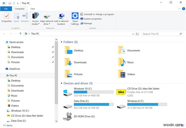 ทำให้ File Explorer เปิดในพีซีเครื่องนี้แทน Quick Access ใน Windows 11/10 