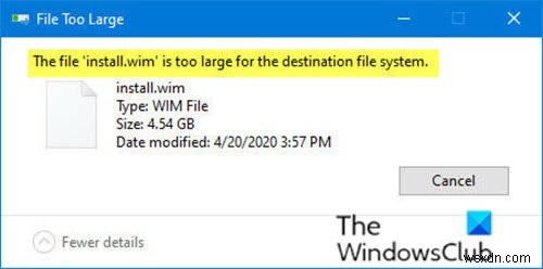 วิธีแก้ไขไฟล์ install.wim ของ Windows 10 ที่ใหญ่เกินไปสำหรับแฟลชไดรฟ์ USB 