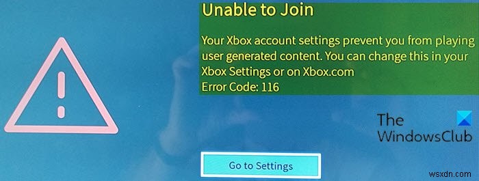 วิธีแก้ไขรหัสข้อผิดพลาด Roblox 106, 110, 116 บน Xbox One 