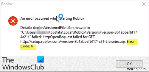 วิธีแก้ไขรหัสข้อผิดพลาด Roblox 279, 6, 610 บน Xbox One หรือ PC 