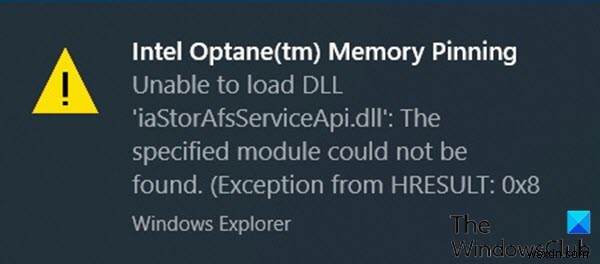 แก้ไขข้อผิดพลาดการตรึงหน่วยความจำ Intel Optane หลังจากอัปเกรด Windows 