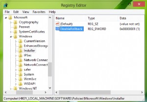 ปิดใช้งานคุณลักษณะย้อนกลับของ Windows Installer ใน Windows 11/10 