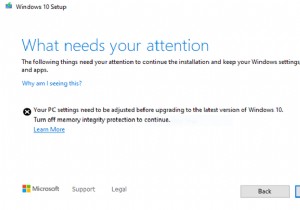ปิดการป้องกันความสมบูรณ์ของหน่วยความจำเพื่ออัปเดต Windows 11/10 . ต่อไป 