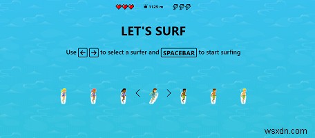วิธีเล่นเกม Surf ใหม่ใน Microsoft Edge 