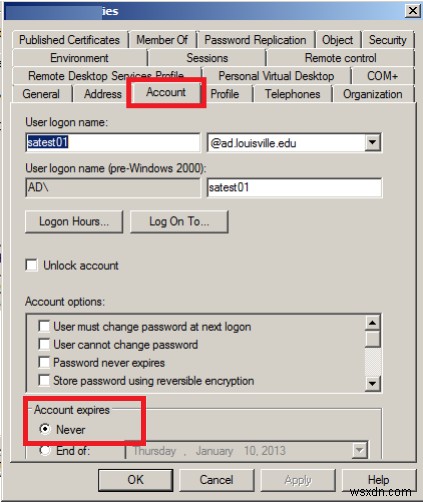 บัญชีผู้ใช้หมดอายุใน Windows 11/10 