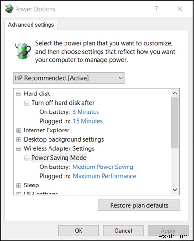 สวิตช์ประหยัดพลังงานมีการเปลี่ยนแปลงใน Windows 11/10 