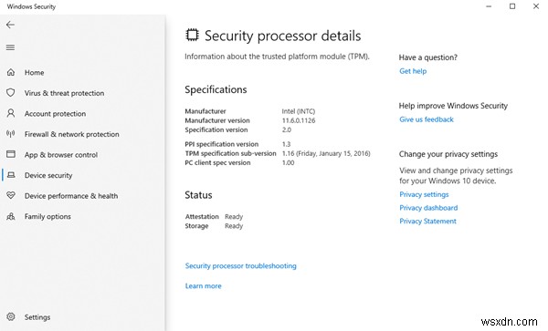 การตั้งค่าความปลอดภัยของ Windows ใน Windows 10 