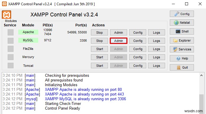 วิธีเปลี่ยนรหัสผ่าน phpMyAdmin บน XAMPP 