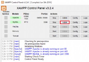 วิธีเปลี่ยนรหัสผ่าน phpMyAdmin บน XAMPP 