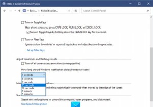 ทำให้กล่องโต้ตอบการแจ้งเตือนเปิดนานขึ้นใน Windows 10 