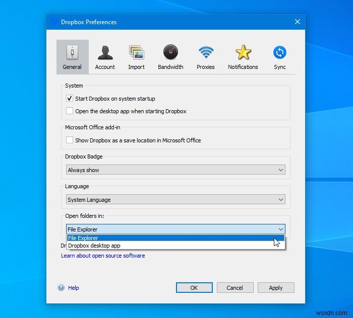 วิธีเปิดไฟล์และโฟลเดอร์ Dropbox ใน File Explorer ใน Windows 
