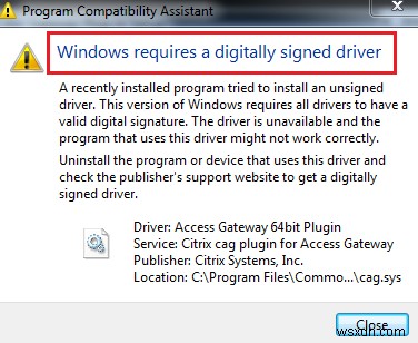 แก้ไข Windows ต้องใช้ข้อผิดพลาดของไดรเวอร์ที่เซ็นชื่อแบบดิจิทัล 