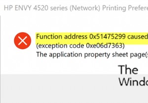 ที่อยู่ฟังก์ชันทำให้เกิดข้อผิดพลาดในการป้องกัน – การพิมพ์ผิดพลาดใน Windows 11/10 