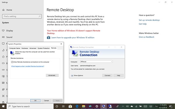 วิธีใช้ Windows 10 Remote Desktop ใน Windows Home (RDP) 