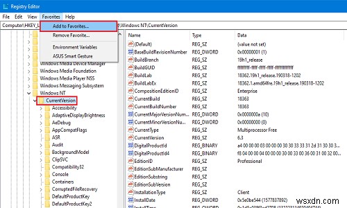 วิธีเพิ่มหรือลบรายการโปรดใน Windows Registry 