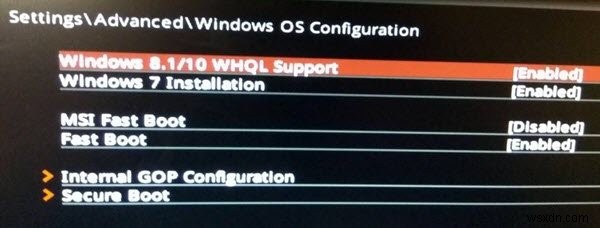 การตั้งค่า Windows WHQL ใน BIOS คืออะไร? 