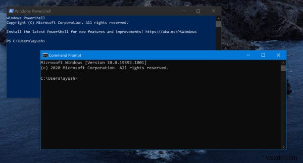 วิธีรีเซ็ต PowerShell และ Command Prompt เป็นค่าเริ่มต้น 