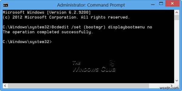 บูตเข้าสู่ Boot Manager รุ่นเก่าและแสดงการตั้งค่าการเริ่มต้นใน Windows 11/10 