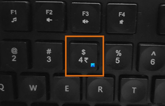 สัญลักษณ์สกุลเงินรูปีอินเดีย:วิธีใช้แป้นพิมพ์ลัดใน Windows 11/10 