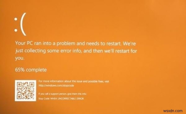 วิธีแก้ไข Orange Screen of Death ใน Windows 11/10 