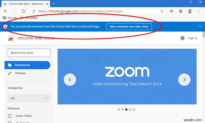 วิธีติดตั้งส่วนขยายจาก Chrome เว็บสโตร์บน Microsoft Edge 