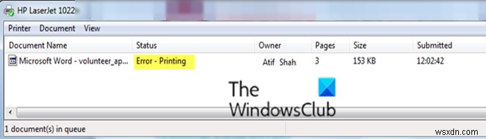 ข้อผิดพลาดในการพิมพ์ – ข้อผิดพลาดการแจ้งเตือนงานพิมพ์ใน Windows 10 