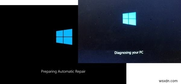 Windows ค้างอยู่ที่การวินิจฉัยพีซีของคุณหรือหน้าจอกำลังเตรียมการซ่อมแซมอัตโนมัติ 