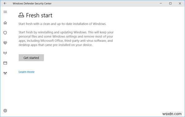 วิธีใช้คุณสมบัติ Fresh Start ใน Windows 10 