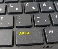 ฉันจะเปิดหรือปิดใช้งานแป้น Alt Gr บนแป้นพิมพ์ Windows ได้อย่างไร 