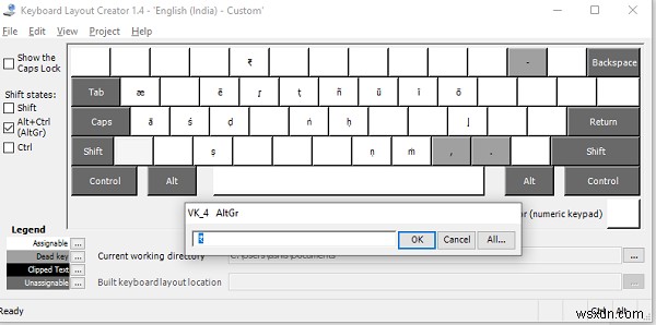 ฉันจะเปิดหรือปิดใช้งานแป้น Alt Gr บนแป้นพิมพ์ Windows ได้อย่างไร 