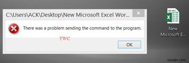 เกิดปัญหาในการส่งคำสั่งไปยังโปรแกรมบน Windows 11/10 