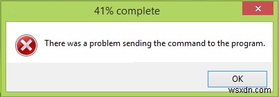 เกิดปัญหาในการส่งคำสั่งไปยังโปรแกรมบน Windows 11/10 