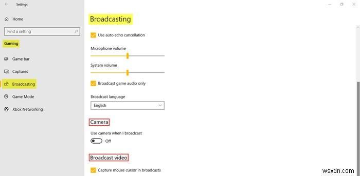 การตั้งค่าการเล่นเกมใน Windows 10:จัดการแถบเกม แป้นพิมพ์ลัด เสียงของเกม คุณภาพวิดีโอ การแพร่ภาพ ฯลฯ 