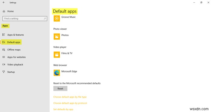 แอพและคุณสมบัติ การตั้งค่าใน Windows 10 