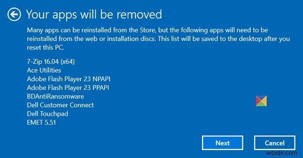 จะเกิดอะไรขึ้นเมื่อคุณรีเซ็ต Windows 11/10 