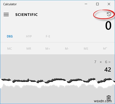 เปิดใช้งานคุณสมบัติประวัติและเก็บบันทึกการคำนวณใน Windows Calculator 