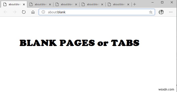 วิธีเปิดแท็บเปล่าหรือหน้าเมื่อคุณเปิดเบราว์เซอร์ Edge 