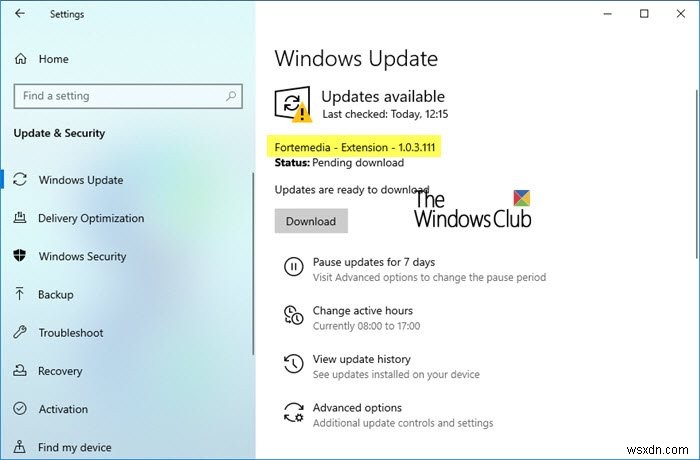 Fortemedia Extension Update ใน Windows 10 คืออะไร? 