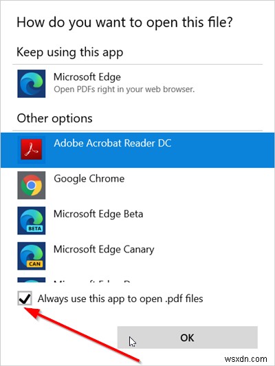 วิธีเปลี่ยน PDF Viewer เริ่มต้นใน Windows 10 จาก Edge เป็นอย่างอื่น 