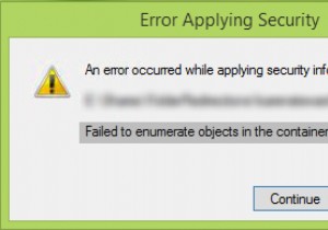 ไม่สามารถระบุวัตถุในคอนเทนเนอร์ การเข้าถึงถูกปฏิเสธ 